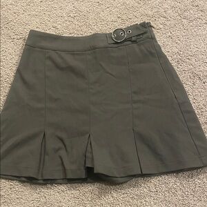 Bershka Dark Gray Mini Skirt with Belt